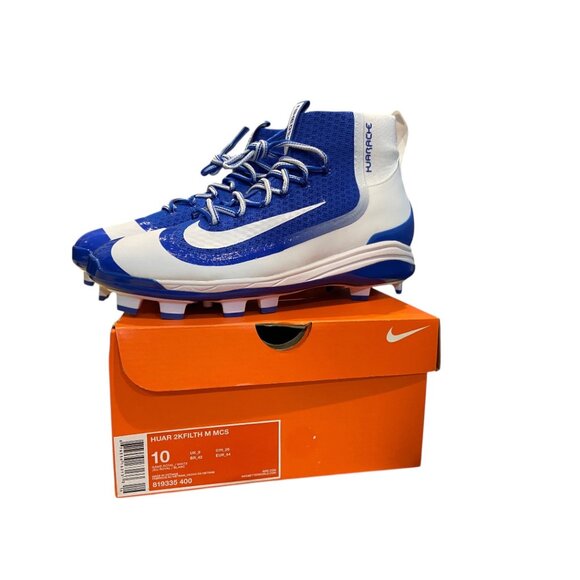 Nike Huarache 2KFilth MCS (2015) Game Royal Wht Mens Baseball Cleats Size 10 NEW - Picture 7 of 8